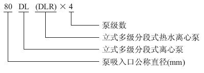 DL型立式多級(jí)離心泵型號(hào)意義