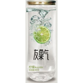 加氣檸檬果味水飲料280ml24瓶裝PET瓶招商